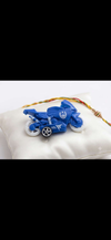Fun Blue Motorcycle Toy Rakhi with Colorful Festive Thread for Kids
