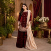 Luxury Maroon Velvet Designer Suit