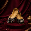 Black Pearl Embellished Punjabi Jutti