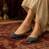Black Pearl Embellished Punjabi Jutti