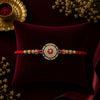 Premium Designer Rakhi with Blue Stone Border