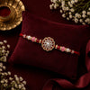 Premium Floral Crystal Rakhi