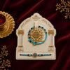 Designer Evil Eye Rakhi with Blue Beaded Bracelet