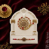 Designer Evil Eye Rakhi with Blue Beaded Bracelet