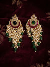 Royal Polki & Pearl Statement Earrings