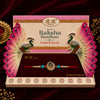 Designer Peacock Rakhi with Turquoise Beads