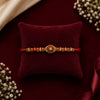 Designer Rudraksha Rakhi with Crystal Spacers