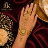 Timeless Floral Gold-Plated Traditional Hathphool for Women