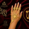 Royal Gold-Plated Multi-Floral Bridal Hathphool for Women