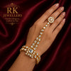 Royal Kundan Gold-Plated Bridal Hathphool for Women  HTML Description
