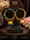 Elegant traditional gold-plated hoop earrings
