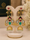 Royal Meenakari & Pearl Statement Long Jhumka Earrings