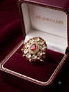 A luxurious, traditional Indian-style statement ring