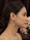 Elegant traditional gold-plated hoop earrings