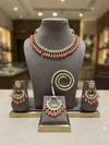 Traditional Pink Beaded Kundan Set
