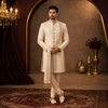 Designer Cream Sherwani Set for Men